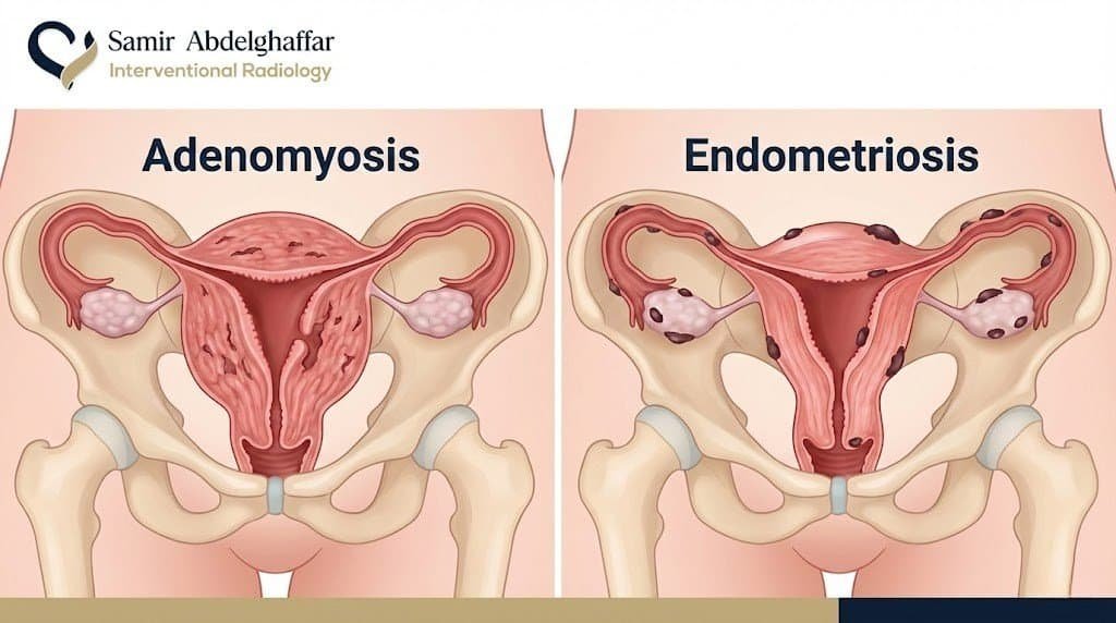 الفرق بين التغدد الرحمي وبطانة الرحم المهاجرة